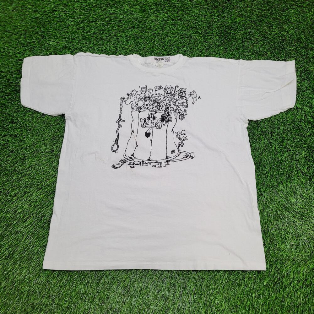 Vintage 1993 Funny Sports Comic Shirt Womens XL 23x26 White